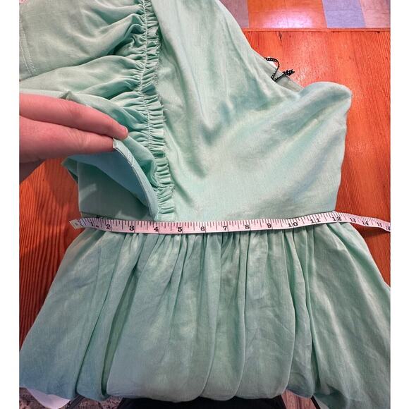 AJE Bonjour Asymmetrical Green One Shoulder Ruffle Mini Dress XS, AU6/US2 - Picture 6 of 8